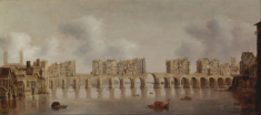 Painting of London Bridge by Claude de Jongh