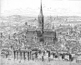 Churches in 16th. Century with St. Pauls centre